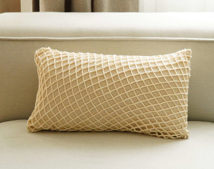 Aberto Design Funda de Cojín KET004 Beige 30 x 50 cm